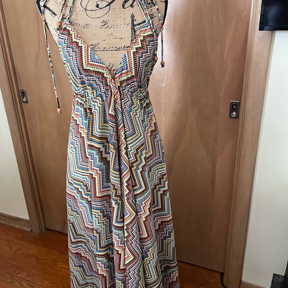 Multicolor Chevron Swim Cover Up